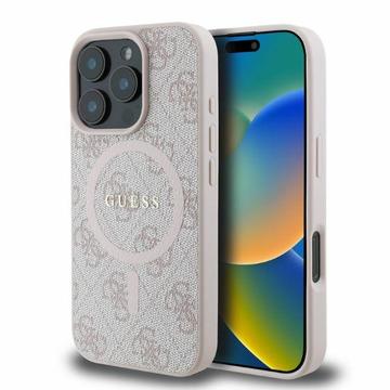 iPhone 16 Pro Guess 4G gekleurde ring case - MagSafe compatibel - Roze