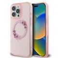 iPhone 16 Pro Guess IML Flowers Wreath hoesje - MagSafe Compatibel