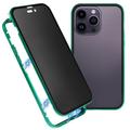 iPhone 16 Pro Magnetisch Hoesje met Gehard Glas - Privacy - Groen