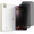 iPhone 16 Pro Max/17 Pro Max Tech-Protect Glass Spy+ Privacy Glazen Screenprotector - 2 stuks. - Zwart
