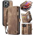 iPhone 16 Pro Max Caseme 008 2-in-1 Multifunctionele portemonneehoes - Bruin