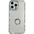 iPhone 16 Pro Max CrystalGlow Hybride hoesje met ringhouder - Doorzichtig