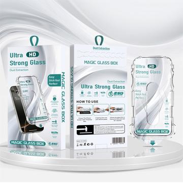 iPhone 16 Pro Max HD Glazen Screenprotector met automatische stofverwijderaar - 9H