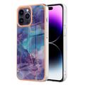 iPhone 16 Pro Max Marmerpatroon Gegalvaniseerd IMD TPU Hoesje