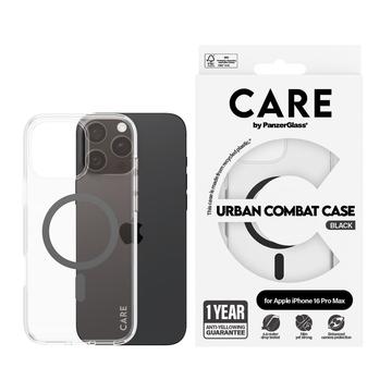 iPhone 16 Pro Max PanzerGlass Care Transparent Urban Combat Case - MagSafe compatibel - Zwart