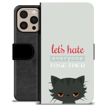 iPhone 16 Pro Max Premium Portemonnee Hoesje - Boze Kat