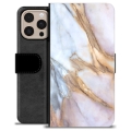 iPhone 16 Pro Max Premium Portemonnee Hoesje - Elegant Marmer