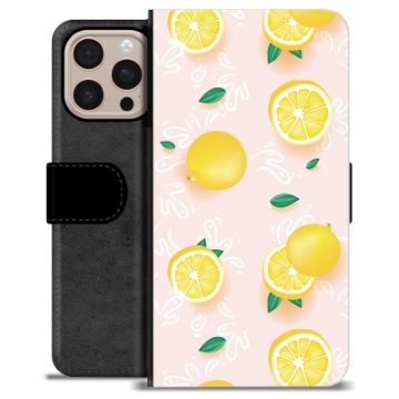 iPhone 16 Pro Max Premium Portemonnee Hoesje - Citroen Patroon