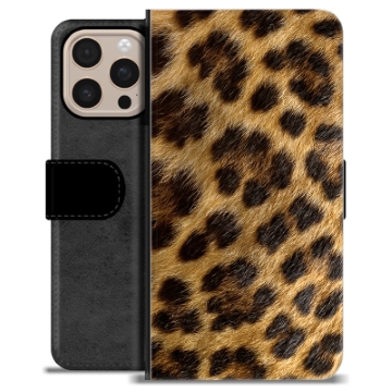 iPhone 16 Pro Max Premium Portemonnee Hoesje - Luipaard