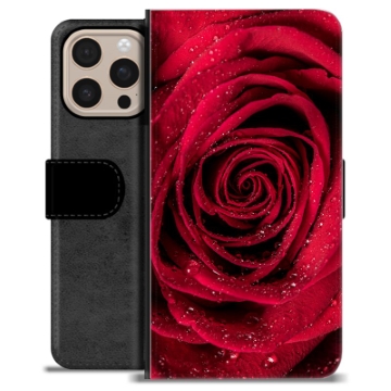 iPhone 16 Pro Max Premium Portemonnee Hoesje - Roos