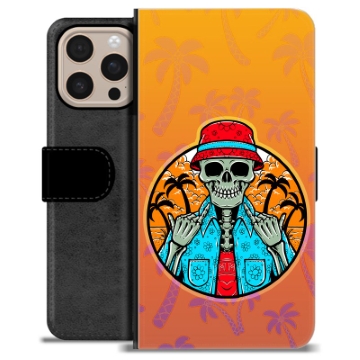 iPhone 16 Pro Max Premium Portemonnee Hoesje - Skelet Zomer