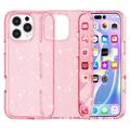 iPhone 16 Pro Max Stylish Glitter Series Hybride Hoesje - Roze