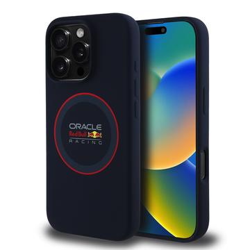 iPhone 16 Pro Oracle Red Bull Racing Rode Ring MagSafe Vloeibaar Siliconen Hoesje - Navy