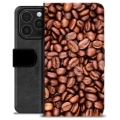 iPhone 16 Pro Premium Portemonnee Hoesje - Koffiebonen