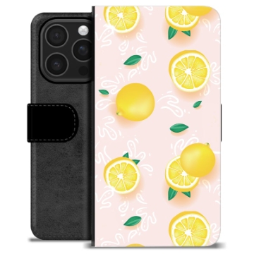 iPhone 16 Pro Premium Portemonnee Hoesje - Citroen Patroon