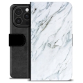 iPhone 16 Pro Premium Portemonnee Hoesje - Marmer