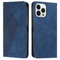 iPhone 16 Pro Ruitpatroon Portemonnee Hoesje met Magnetische Sluiting