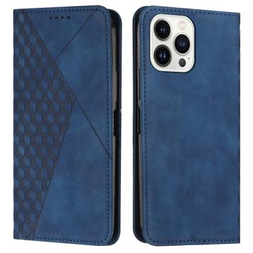 iPhone 16 Pro Ruitpatroon Portemonnee Hoesje met Magnetische Sluiting