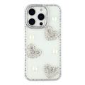iPhone 16 Pro Sprankelende Liefde en Parel Hybride Hoesje