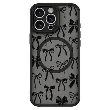 iPhone 16 Pro Stijlvolle beschermende magnetische hoesje - zwarte strikjes