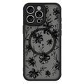 iPhone 16 Pro Stijlvol Beschermend Magnetisch Hoesje - Inktbloemen