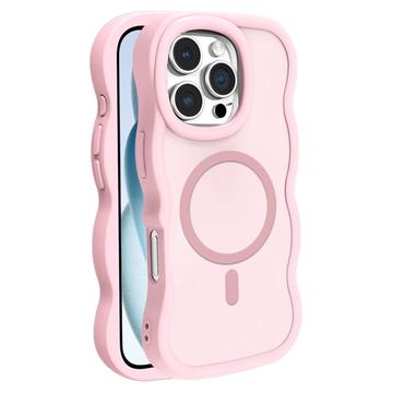 iPhone 16 Pro Golfrand magnetisch hybride hoesje - Roze