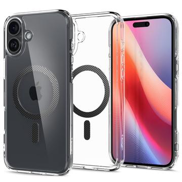 iPhone 16 Spigen Ultra Hybrid Mag Hoesje - Carbon Fiber / Doorzichtig