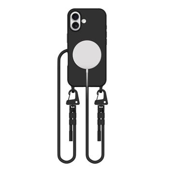 iPhone 16 Tech-Protect MagNecklace MagSafe hoesje - zwart