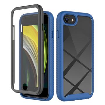 iPhone 16e 360 Bescherming Hoesje - Blauw / Doorzichtig