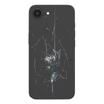 iPhone 16e Back Cover Repair - Glass Only - Zwart