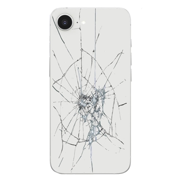 iPhone 16e Back Cover Repair - Glass Only - Wit