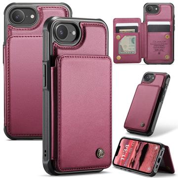 iPhone 16e Caseme C22 Hoesje RFID-kaart portemonnee - Rood
