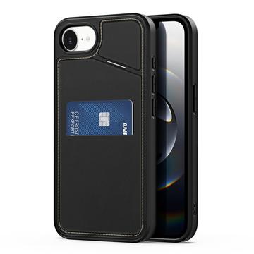 iPhone 16e Dux Ducis Rafi II Magnetische hoes met kickstand en kaartsleuven - Zwart