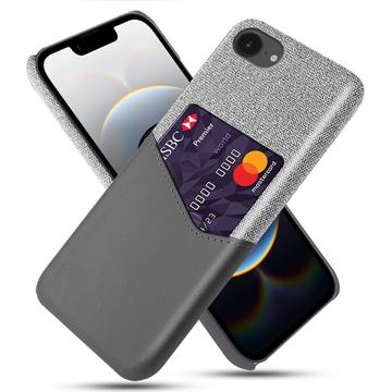 iPhone 16e KSQ Hoesje met Kaartenzak - Grijs