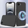 iPhone 16e Liquid Siliconen Hoesje - MagSafe Compatibel - Zwart
