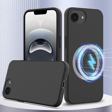 iPhone 16e Liquid Siliconen Hoesje - MagSafe Compatibel - Zwart