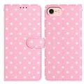 iPhone 16e/17e Polka Dot-patroon Portemonnee Hoesje - Roze