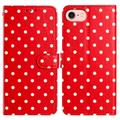 iPhone 16e/17e Polka Dot-patroon Portemonnee Hoesje - Rood