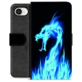 iPhone 16e Premium Portemonnee Hoesje - Blauwe Vuurdraak