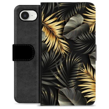 iPhone 16e Premium Portemonnee Hoesje - Gouden Bladeren