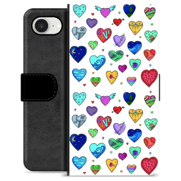iPhone 16e Premium Portemonnee Hoesje - Harten