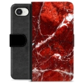 iPhone 16e Premium Portemonnee Hoesje - Rode Marmer