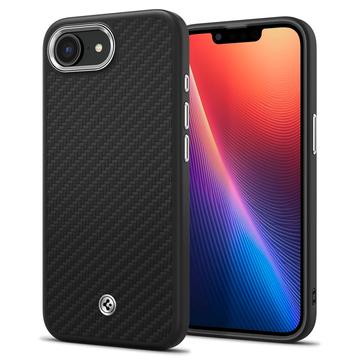 iPhone 16e Spigen Enzo Aramid Mag Case - MagSafe Compatibel - Zwart / Natuurlijk