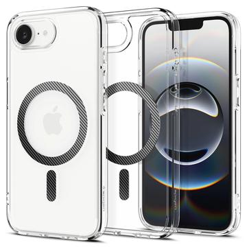 iPhone 16e Spigen Ultra Hybrid Mag Hoesje - Carbon Fiber / Doorzichtig