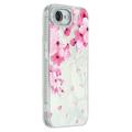 iPhone 16e Voorjaar Gegalvaniseerd IMD Hybride Hoesje met Camerabeveiliging - Roze Bloemen