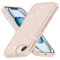 iPhone 16e Stylish Glitter Series Hybride Hoesje - Goud