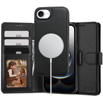 iPhone 16e Tech-Protect 2-in-1 Portemonnee Hoesje - Magsafe Compatibel - Zwart