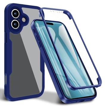 iPhone 17 360 Bescherming Hoesje - Blauw / Doorzichtig