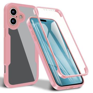 iPhone 17 360 Bescherming Hoesje - Roze / Doorzichtig
