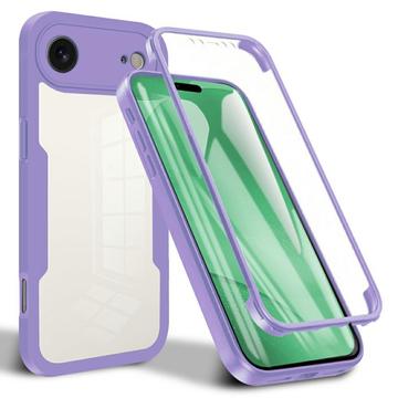 iPhone 17 Air 360 Bescherming Hoesje - Paars / Doorzichtig